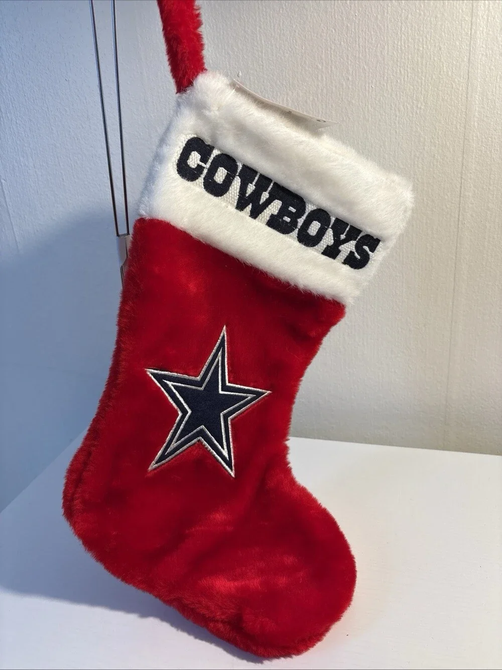 Dallas Cowboys Christmas Stocking Vintage Red Blue Star New With Tags 2004
